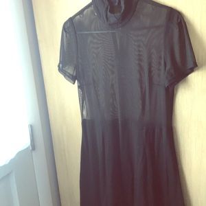 Deandri dress with Black Priest Collar + Mesh